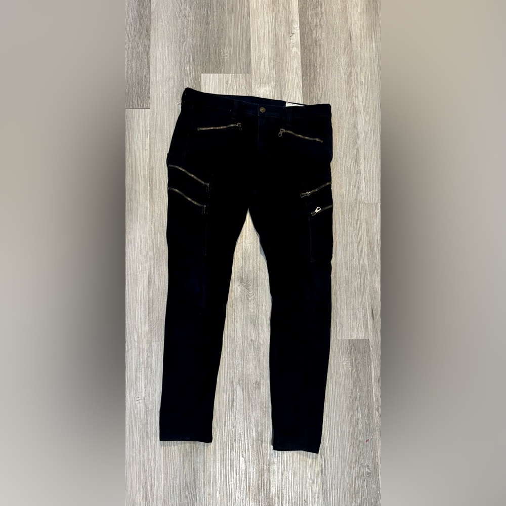 rag & bone Black Jeans with Branded Waist Label